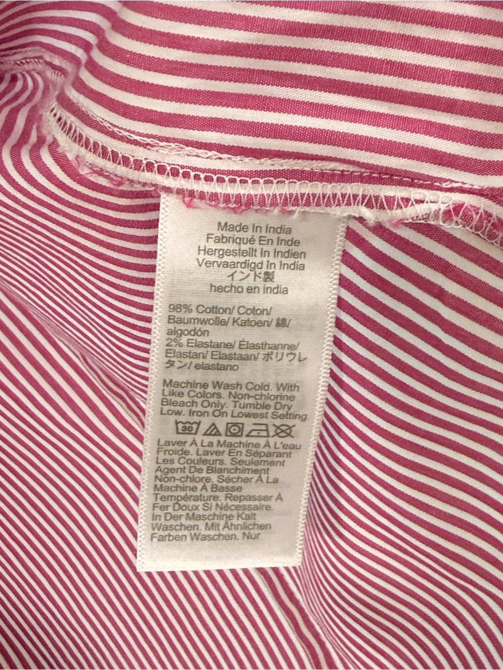Pink Stripe Ruffle Collar Button-Up Top - Picture 5 of 6